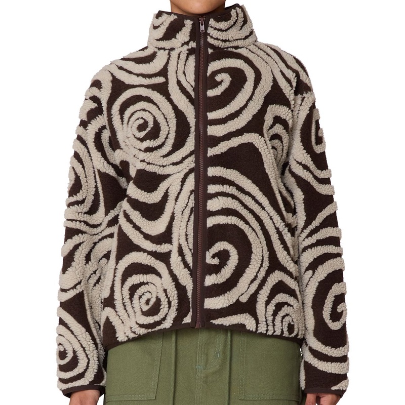 Swirls Jacquard Jacket|SM|MED|LRG|BROWN MULTI (BWM)