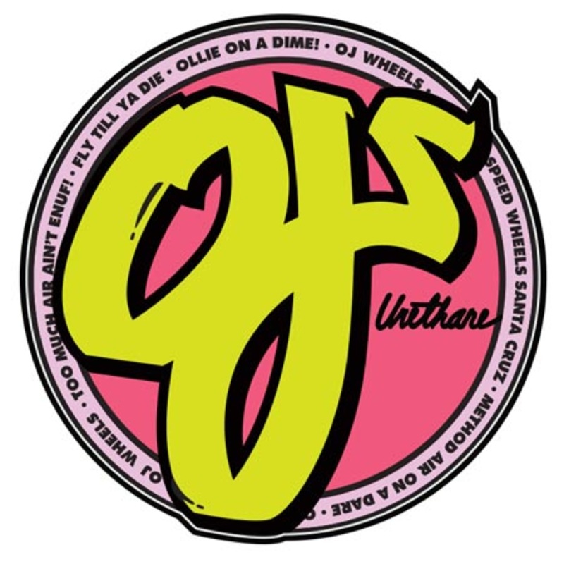 OJ 3 Clear Mylar Sticker|Pink/ Yellow|N/A|3″|N/A