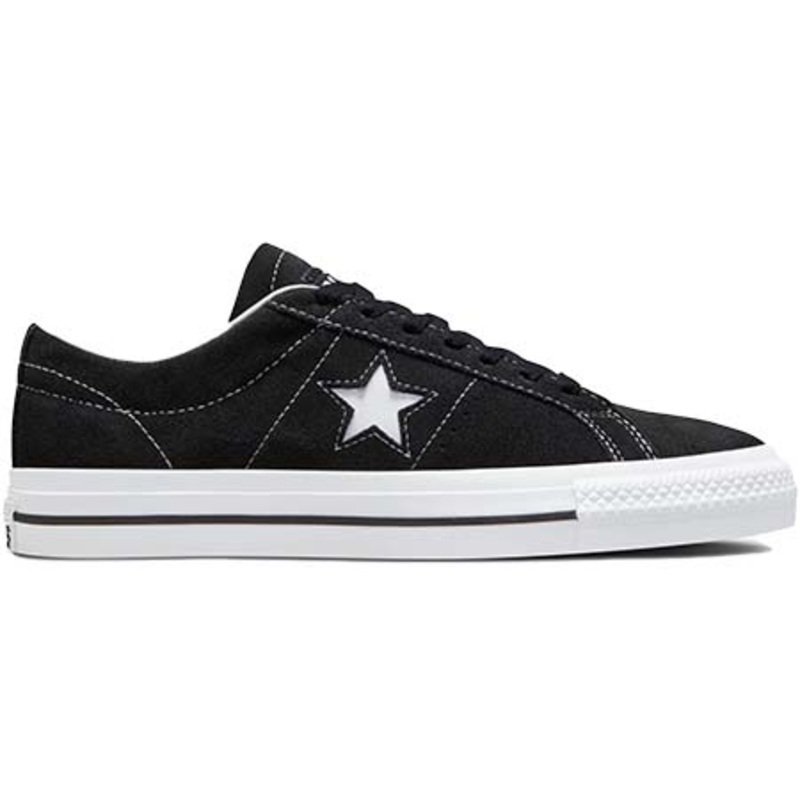 Converse One Star Pro Shoes|Black/ Black/ White|7.0|7.5|8.5|9.5|10.5|11.5|8.0|9.0|10.0|11.0|12.0