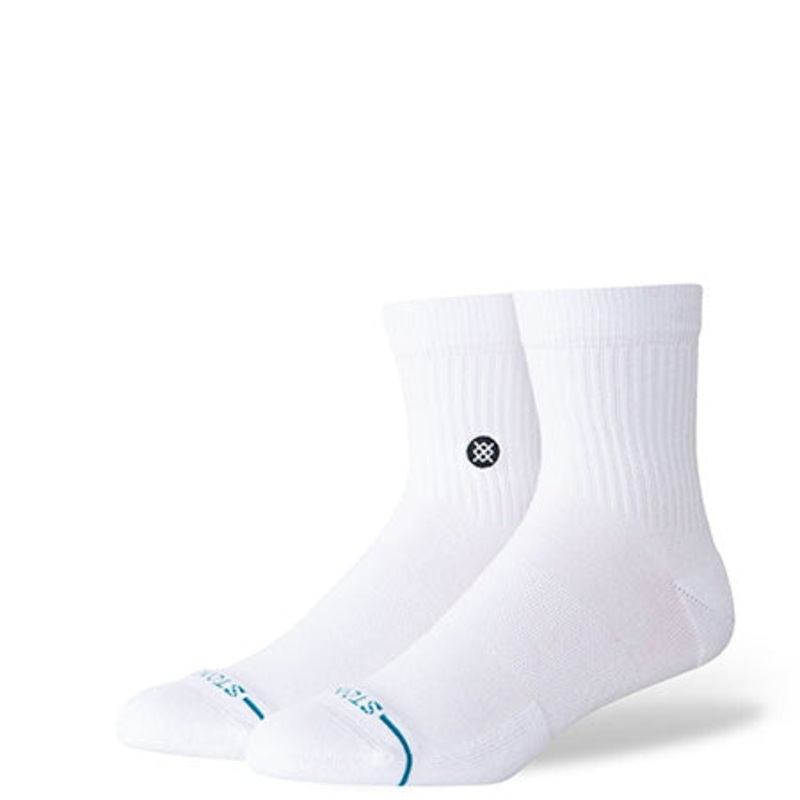 Stance Icon Quarter Socks|Light Blue|Yellow|White|Black|Ice Blue|Navy|Large|Medium