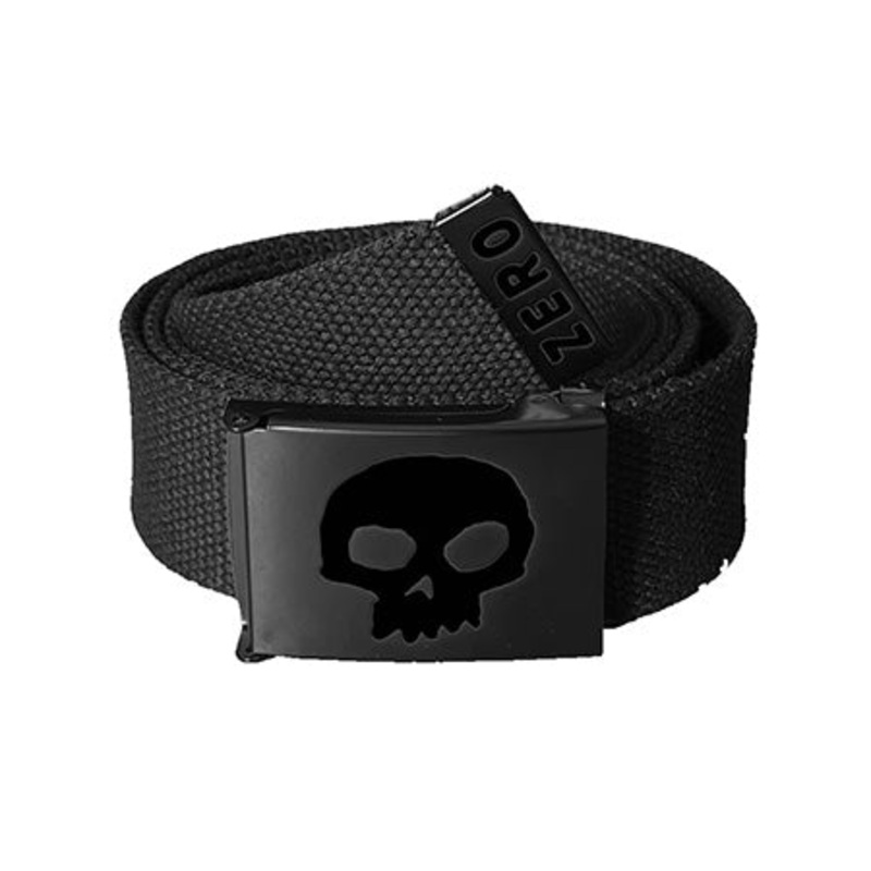 Zero Single Skull Web Belt|Black|Black/ White|One size fits all