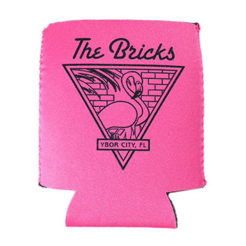 The Bricks Flamingo Coozie|Hot Pink|Red|White|One size fits all