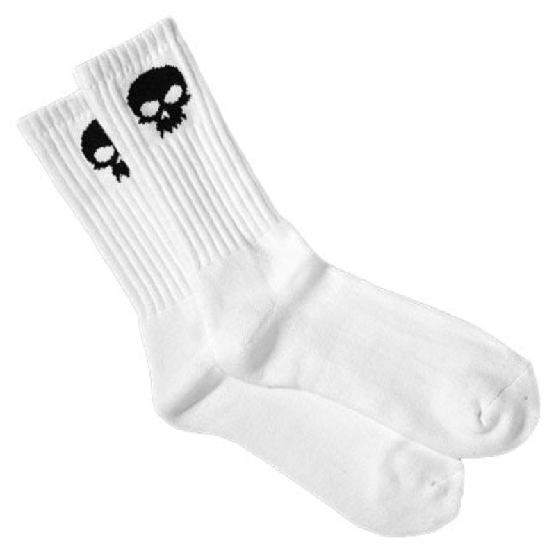 Zero Skull Crew Socks|White|Glow In The Dark|Black|One size fits all
