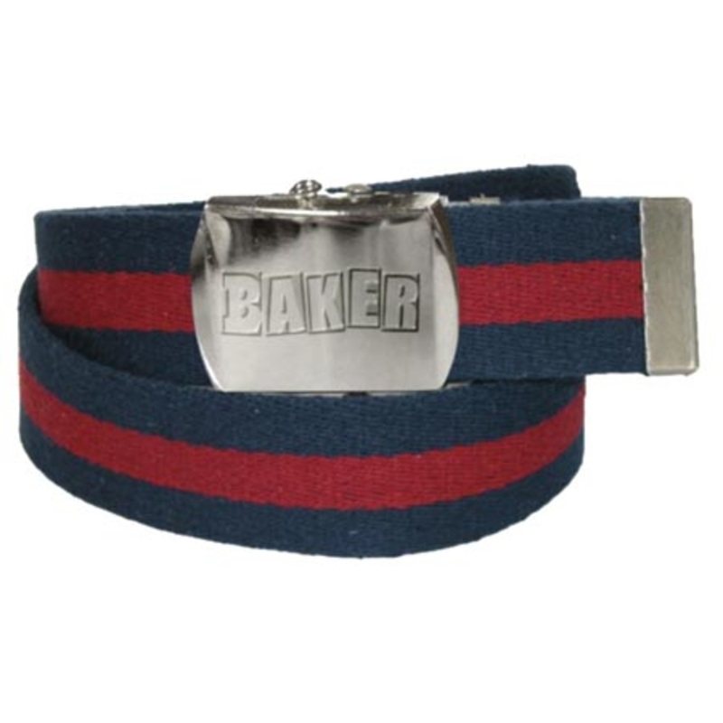 Baker Brand Logo Web Belt|Navy/ Red|Black|One size fits all