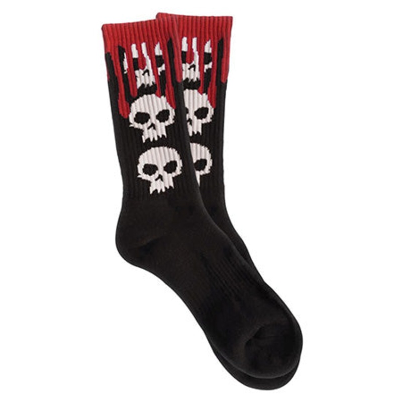 Zero 3 Skull Blood Socks|Black|White|Black/ Black|One size fits all