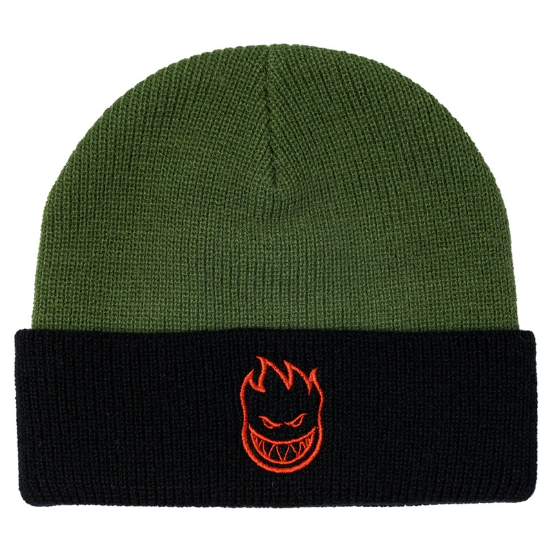 Spitfire Bighead Cuff Beanie|Olive/ Black|Tan/ Black|One size fits all