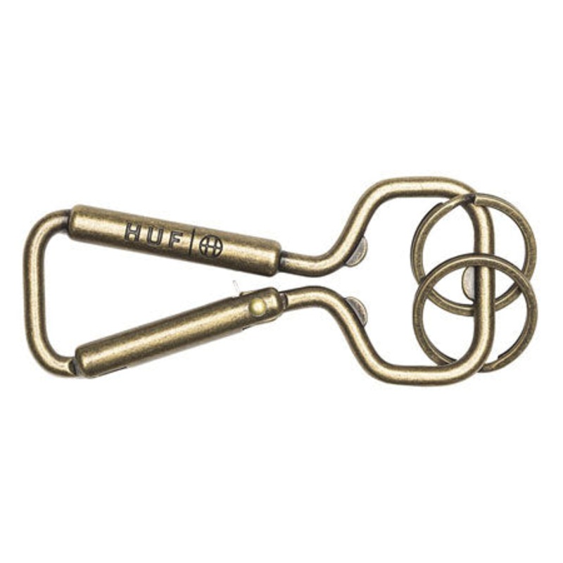 HUF Bottle Opener Carabiner|Antique Nickel|Metal|N/A