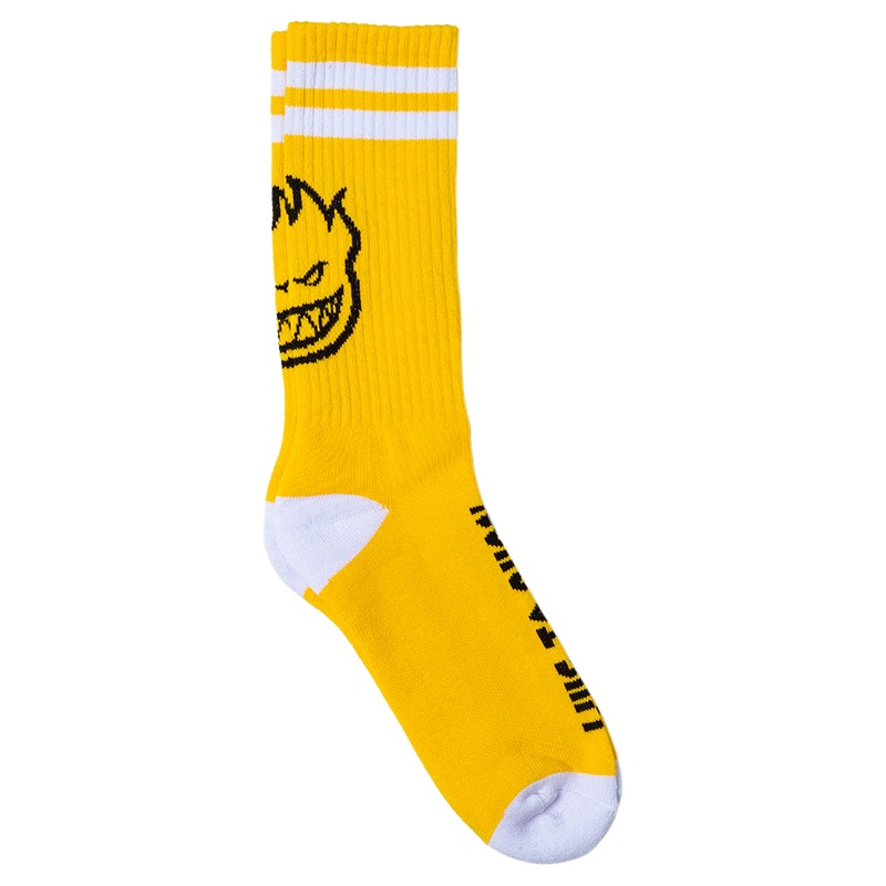 Spitfire Heads Up Sock|White/ Black/ Red|Grey/ Red/ Black|White/ Navy|Black/ Red|Heather Grey/ Yellow/ Black|Olive/ Red/ Black|Brown|Yellow/ Black/ White|One size fits all