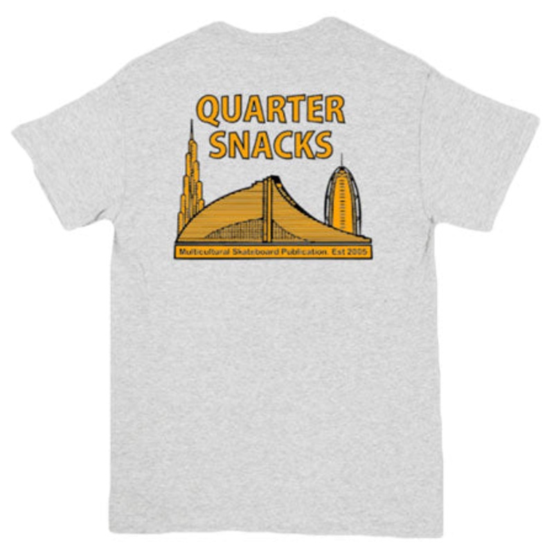 Quartersnacks Dubai T Shirt|Ash Grey|Small|Medium|Large|Extra Large