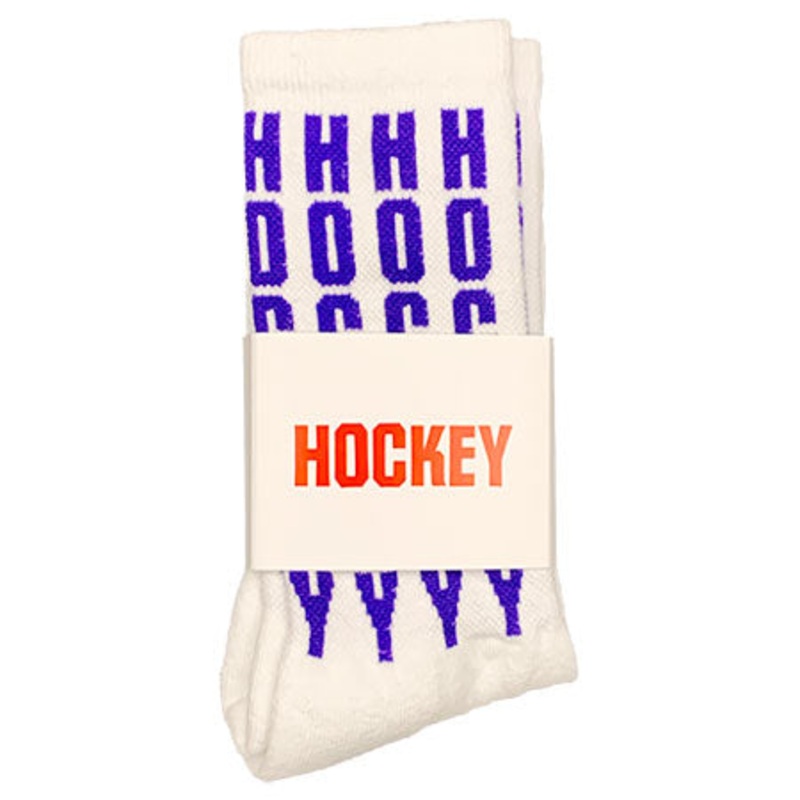 Hockey Hockey Vertical Socks|White|One size fits all