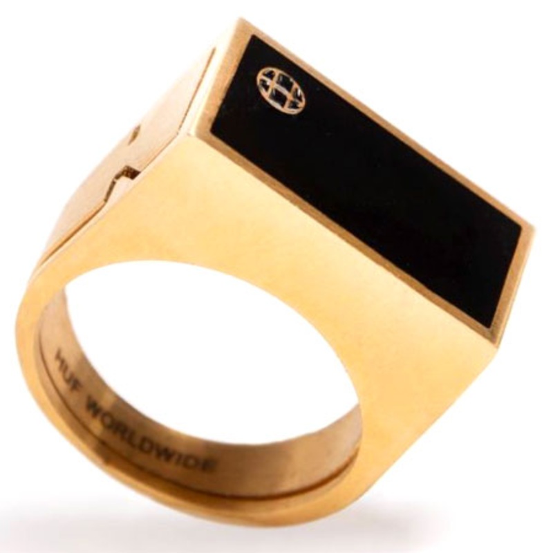 HUF Circle H Stash Ring|Gold|N/A