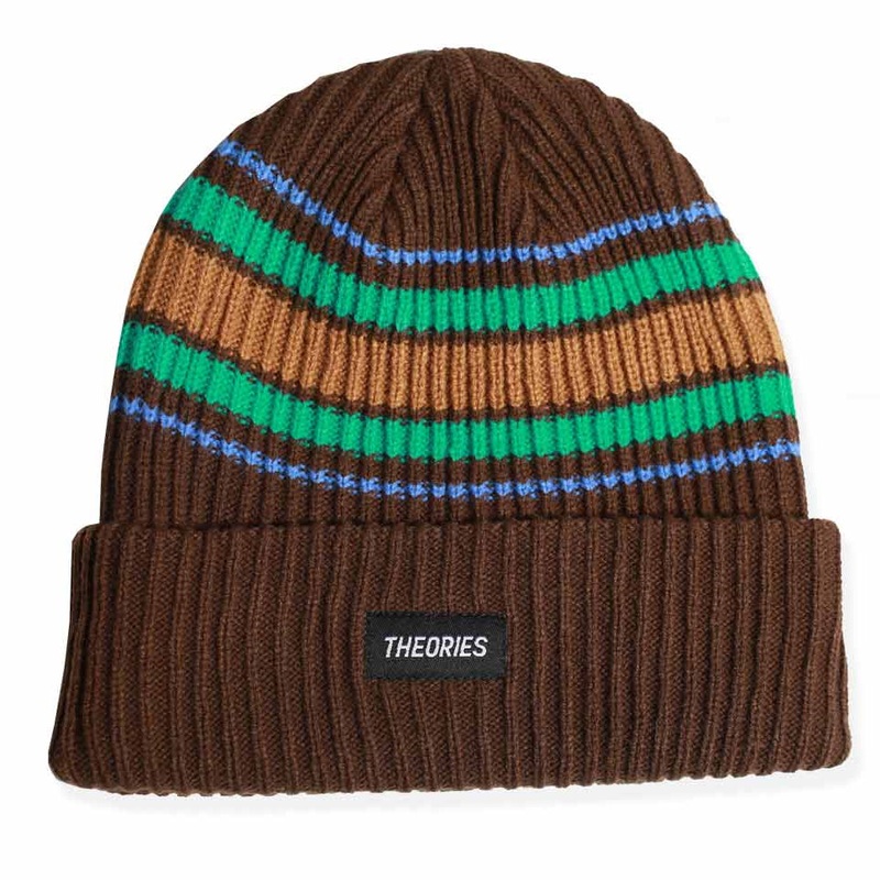 Theories Burst Stripe Beanie|Alpine|Heather Grey|Beige|Cedar|One size fits all