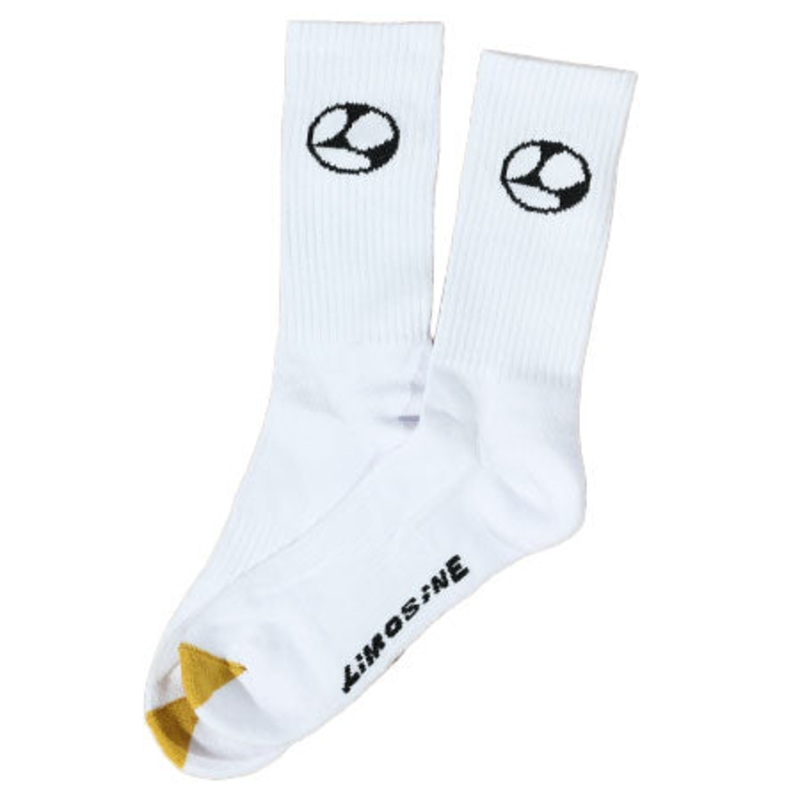 Limosine Gold Toe Crew Socks|White|Black|One size fits all