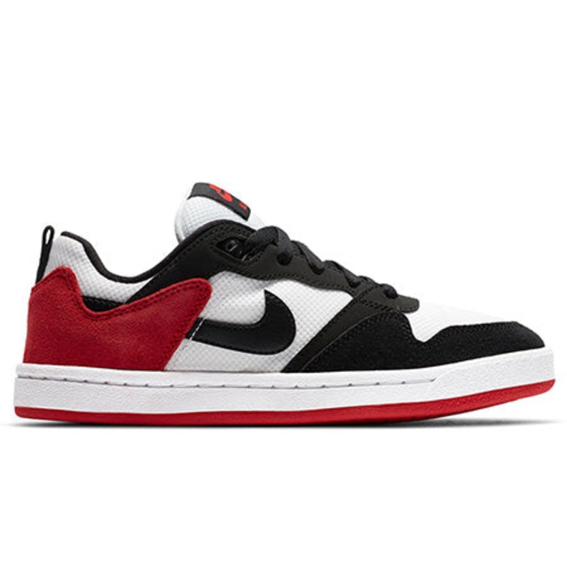 Nike SB Alleyoop GS Shoes|White/ Black-University Red|3.5Y|4Y|4.5Y|5Y|5.5Y|6Y|6.5Y|7Y