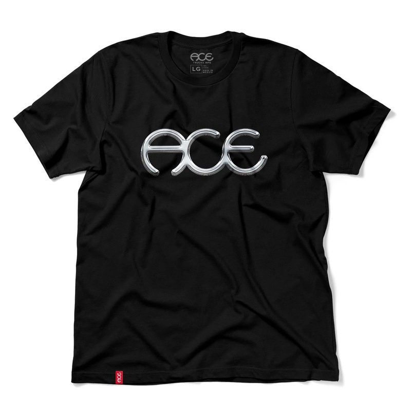 Ace Trucks Chrome T Shirt|Black|Small|Medium|Large|Extra Large