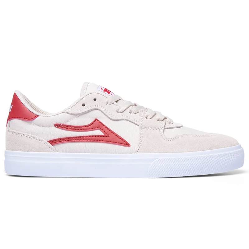 Lakai York Shoes|White/ Red Suede|8|8.5|9|9.5|10|10.5|11|11.5|12|13