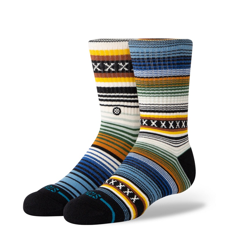 Stance Curren Kids Crew Socks|Black|Grape|Large