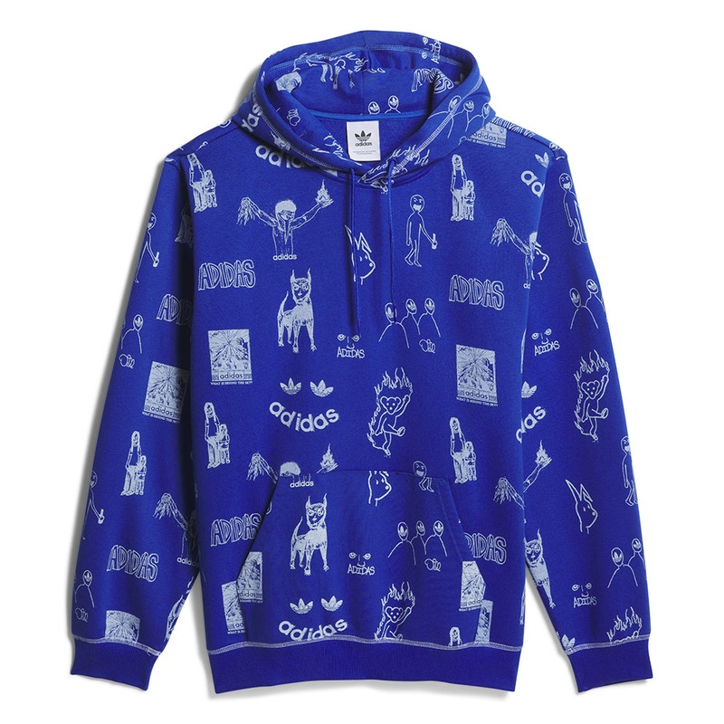 adidas Dill Printed Pullover Hooded Sweatshirt