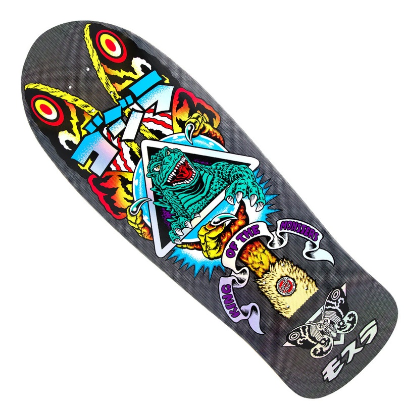 Santa Cruz Godzilla Mothra Natas Shaped Deck