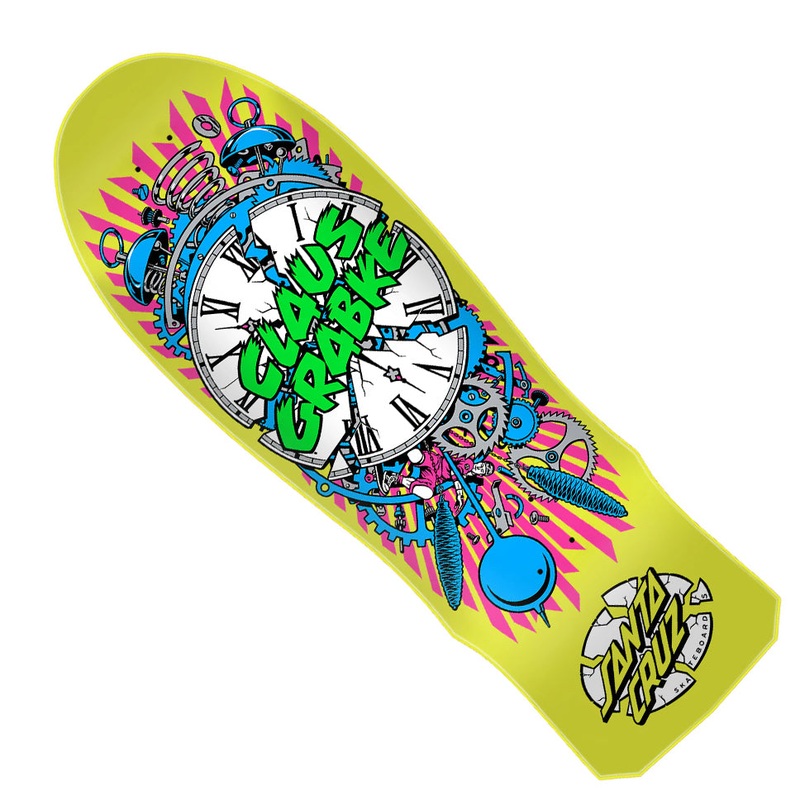 Santa Cruz Grabke Exploding Clock Reissue Shaped Deck