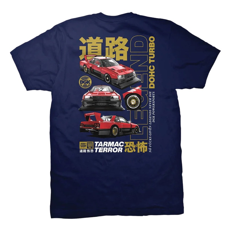 DGK Tarmac Terror T Shirt|Navy|Medium|Large|Extra Large