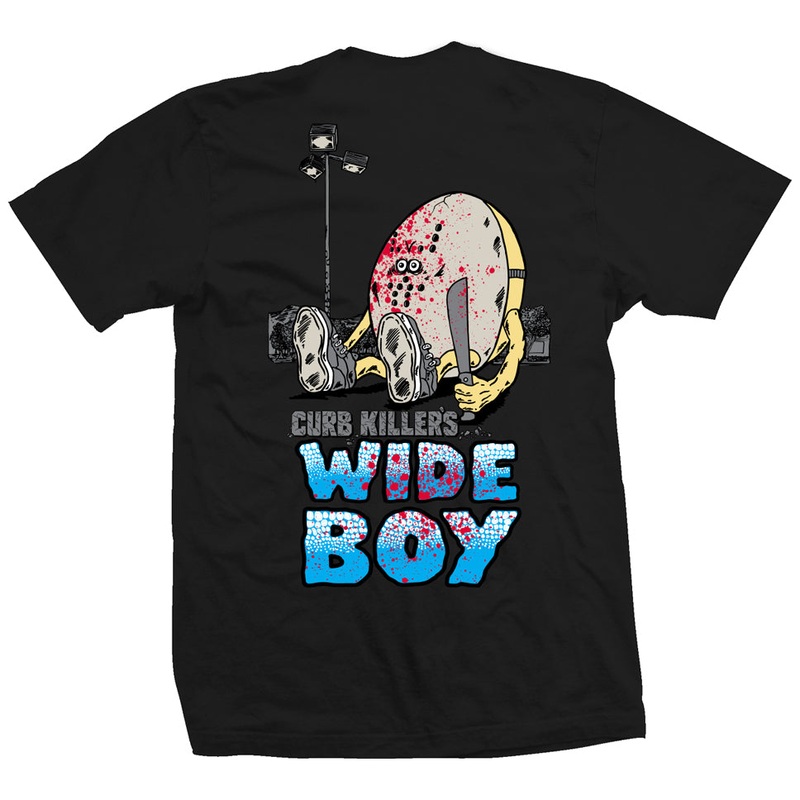 Heroin Skateboards Curb Killer Wide Boy T Shirt