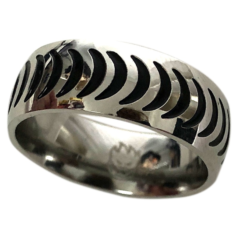 Spitfire Swirl Crescent Ring|Stainless|9|10|11