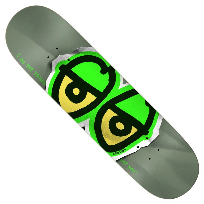 Krooked DBX Eyes Deck|Light Green|8.25 x 32 WB:14.25