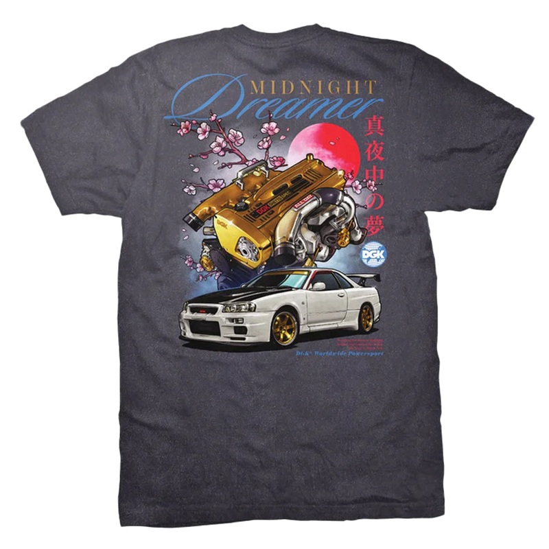 DGK Midnight Dreamers T Shirt|Washed Vintage Black|Small|Medium|Large|Extra Large