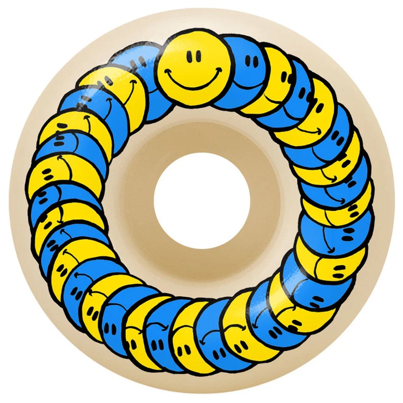 Spitfire Spanky Happy Classic Formula Four 99D Yellow Blue Wheels
