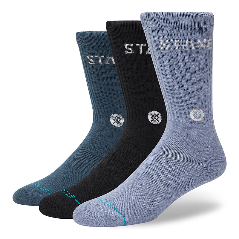 Stance Origin 3 Pack Indigo Crew Socks