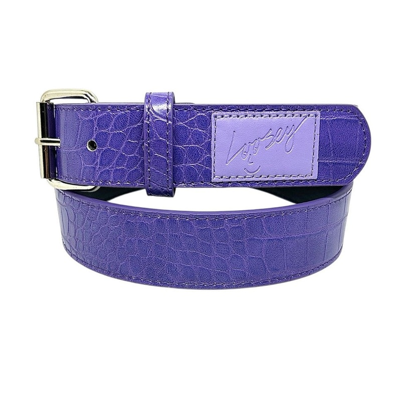 Loosey Croc Skin Purple Belt|Purple|One Size Fits All