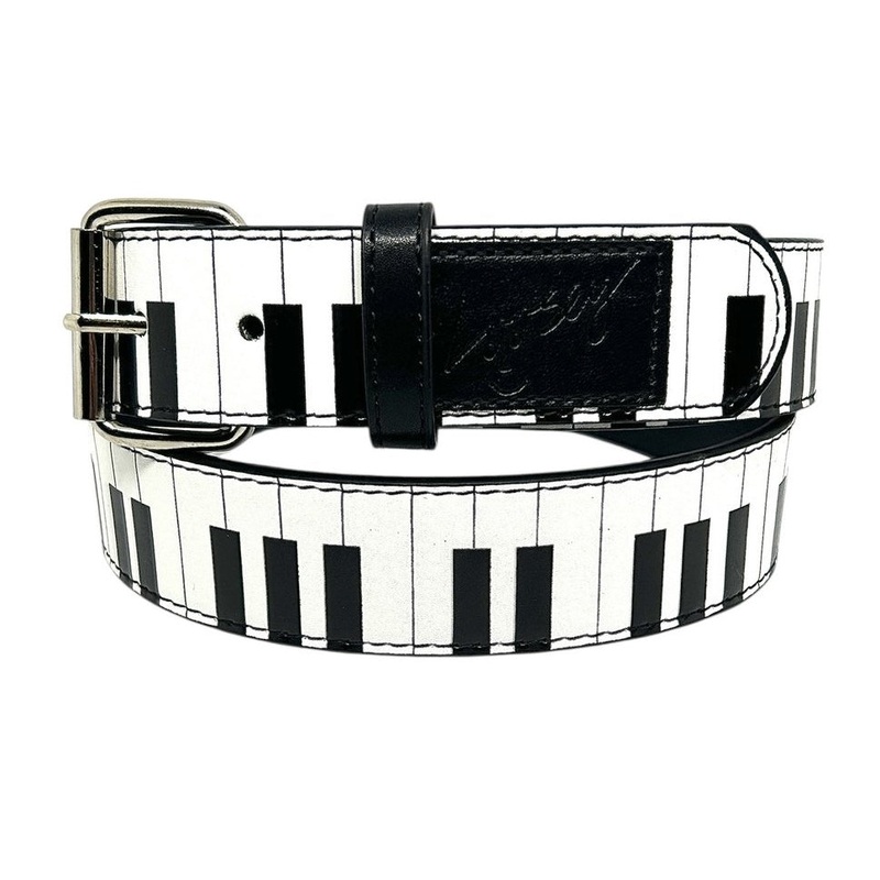 Loosey Piano Key Belt|White/ Black|One Size Fits All