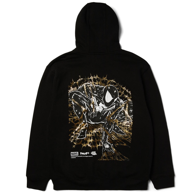 HUF x Spiderman Arachknight Black Full Zip Hooded Sweatshirt