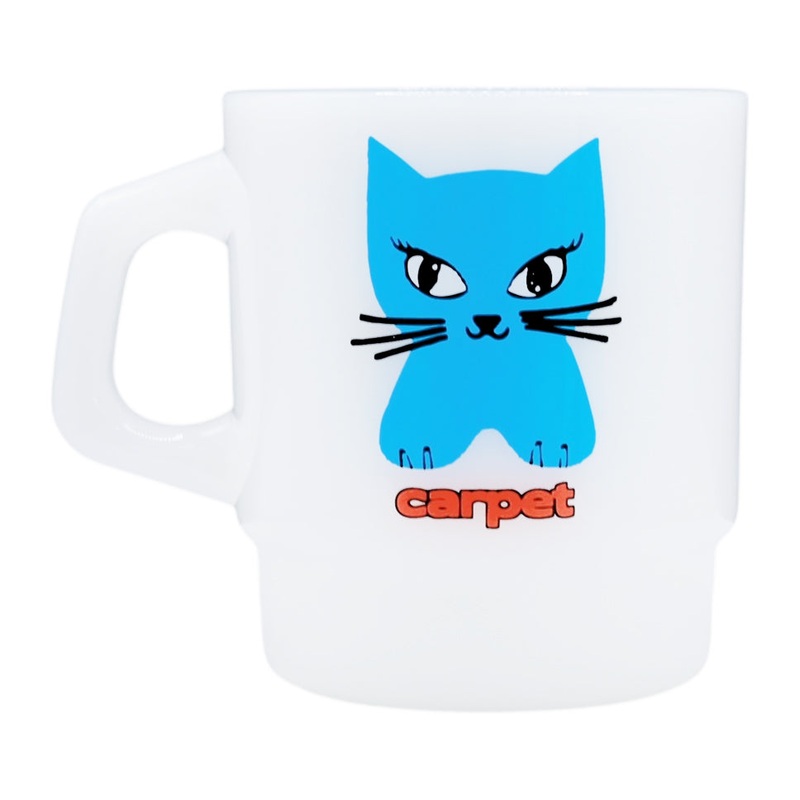 Carpet Company Milk Glass Mug|Blue|Green|Pink|Red|One Size Fits All