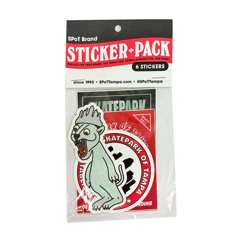 Skatepark of Tampa SPoT Slaps Sticker 6 Pack