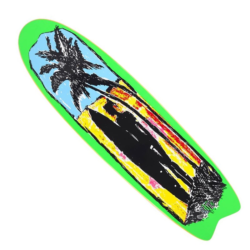 WKND Skateboards x Oblivion Sunset Surfboard Cruiser Deck