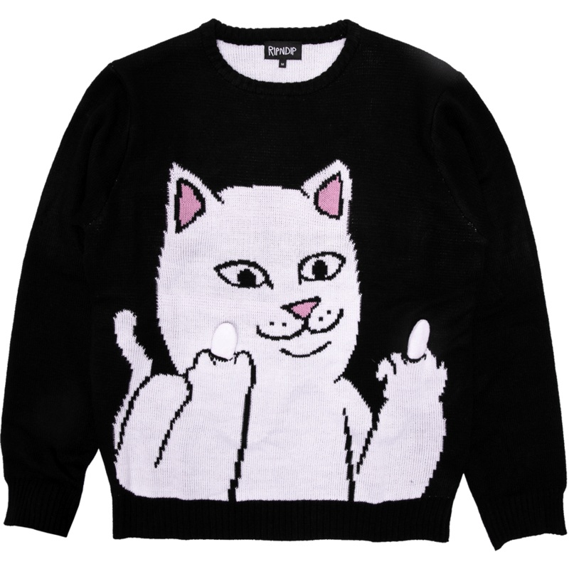 Lord Nermal Flippy Knitty Sweater (Black)