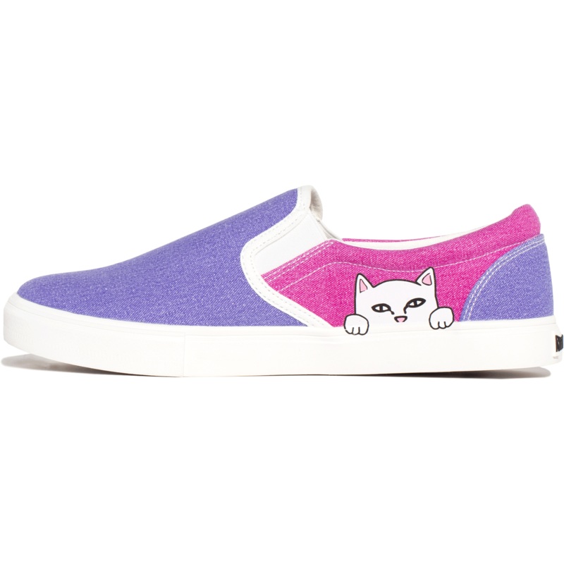 Lord Nermal UV Activated Slip Ons (Blue/Fuschia)