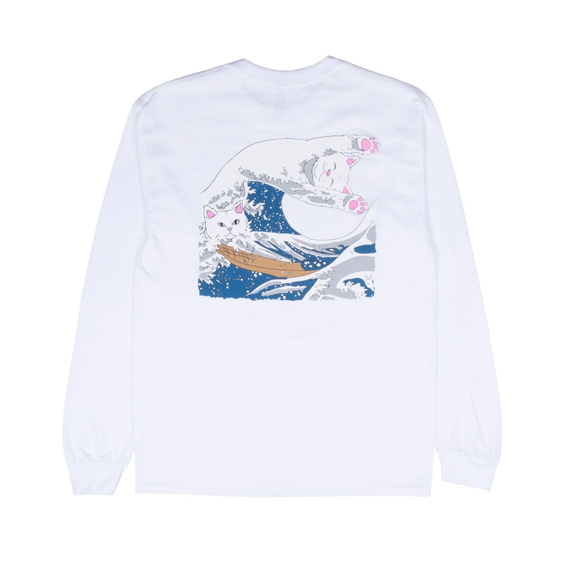 The Great Wave Of Nerm Long Sleeve (White)