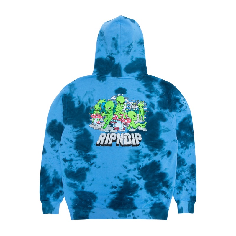 Space Gang Hoodie (Navy Lightning Wash)