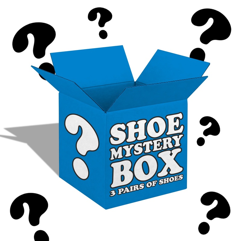 Footwear Mystery Box|Mens 4 | Womens 5.5|Mens 5 | Womens 6.5|Mens 6 | Womens 7.5|Mens 7 | Womens 8.5|Mens 8 | Womens 9.5|Mens 9 | Womens 10.5|Mens 10 | Womens 11.5|Mens 11 | Womens 12.5|Mens 12 | Womens 13.5|Mens 13 | Womens 14.5
