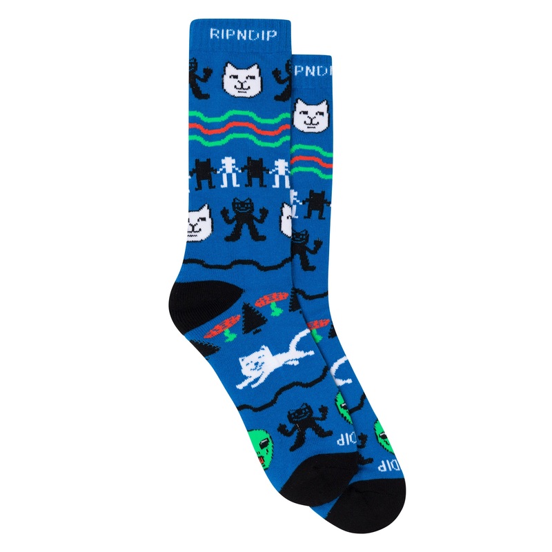 Jolly Holiday Socks (Navy)|One Size