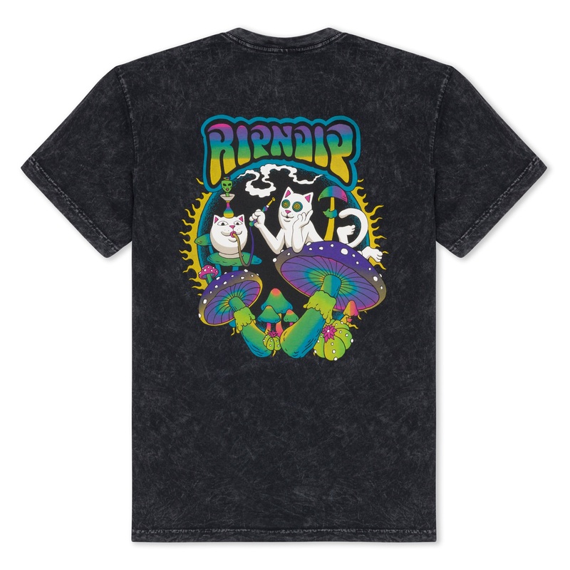 Psychedelic Garden Tee (Black Mineral Wash)