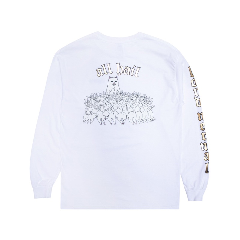 All Hail L/S (White)|Small|Medium|Large|XL
