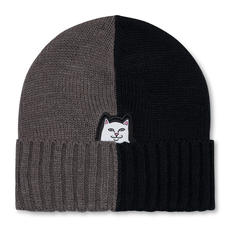 Lord Nermal Split Beanie (Charcoal / Black)