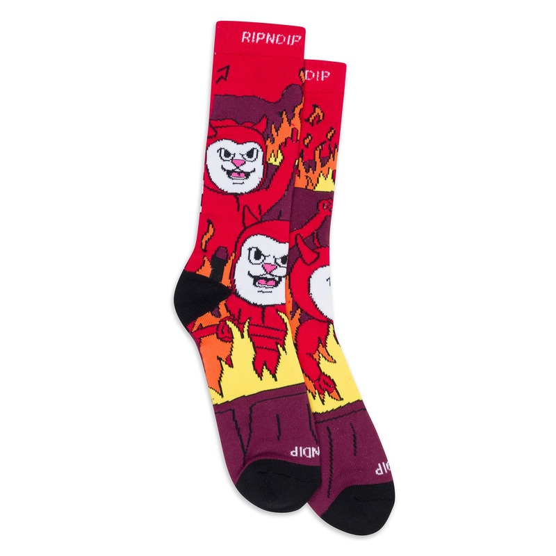 Heaven On Earth Socks (Red)|One Size
