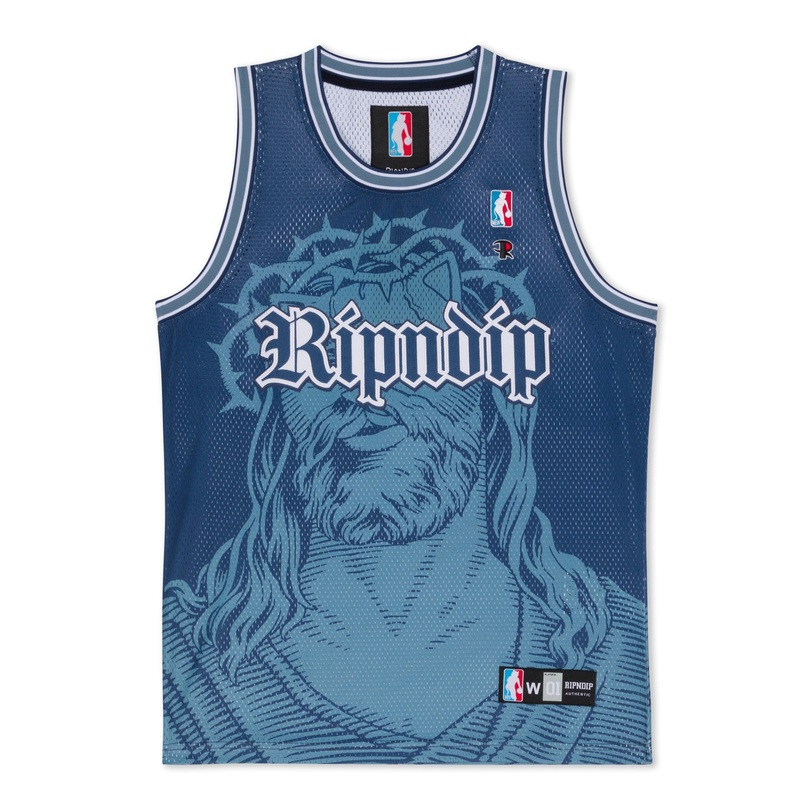 Lord Savior Nerm Basketball Jersey (Navy)