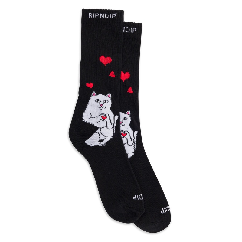 Nermal Loves Socks (Black)|One Size