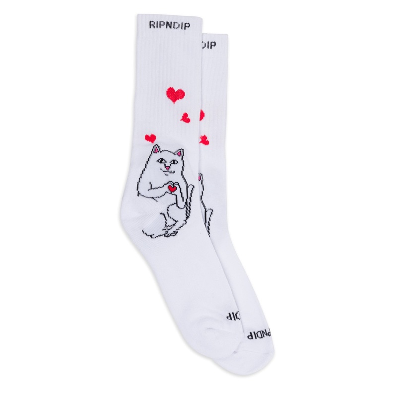 Nermal Loves Socks (White)|One Size
